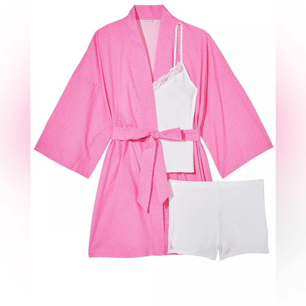 NWT Victoria’s Secret Cotton 3-Piece Pajama Set